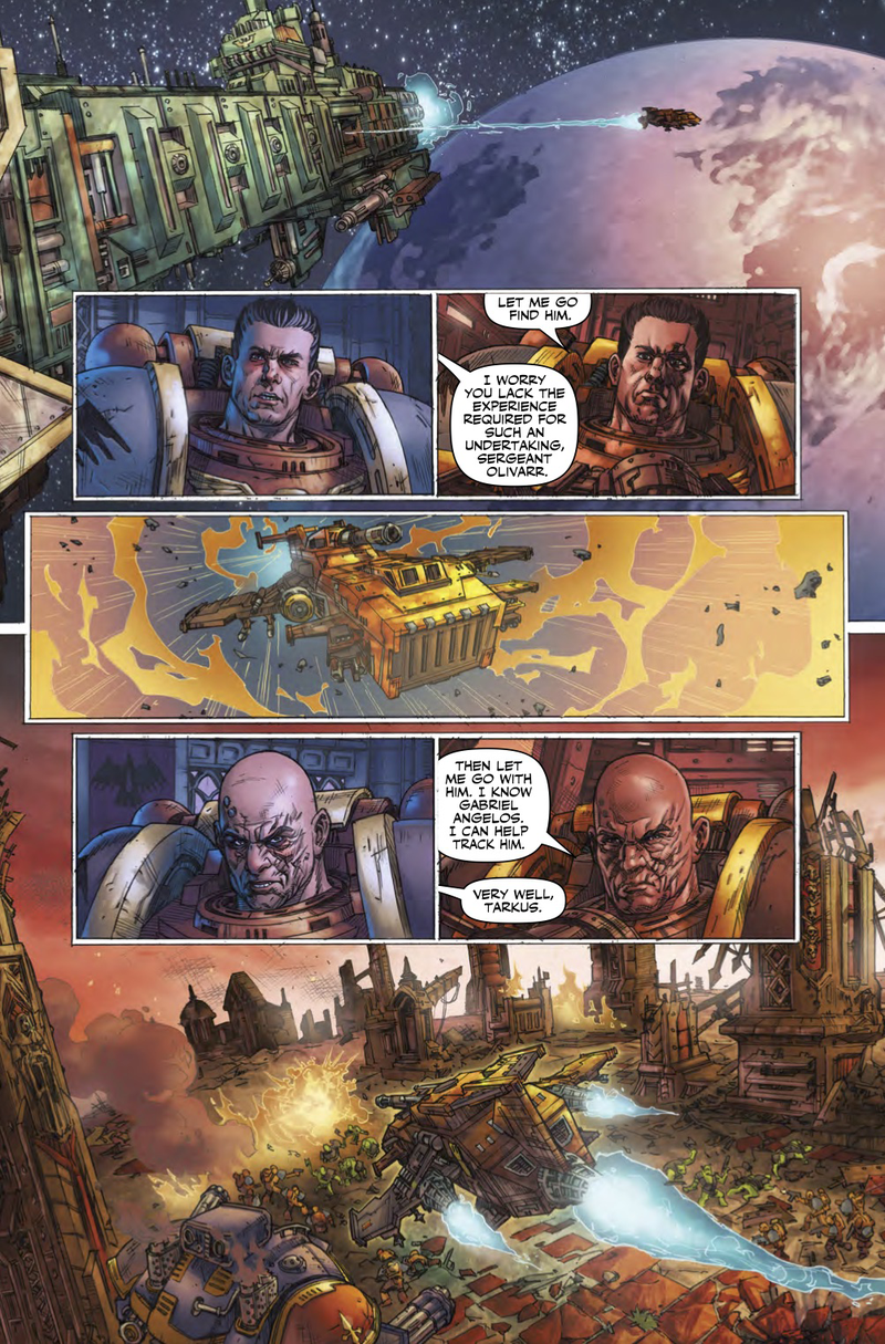 Illustration for article titled Space-War Is Space-Hell in the New Warhammer 40K: Dawn of War Comic